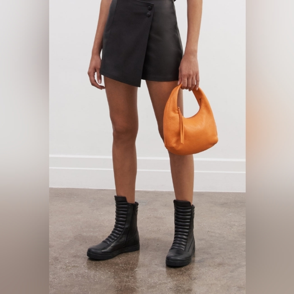 Marcella NYC Journey Ankle Boot, Black Leather, Size EU 41